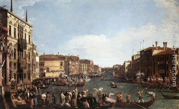 A Regatta on the Grand Canal painting - Canaletto A Regatta on the Grand Canal art painting